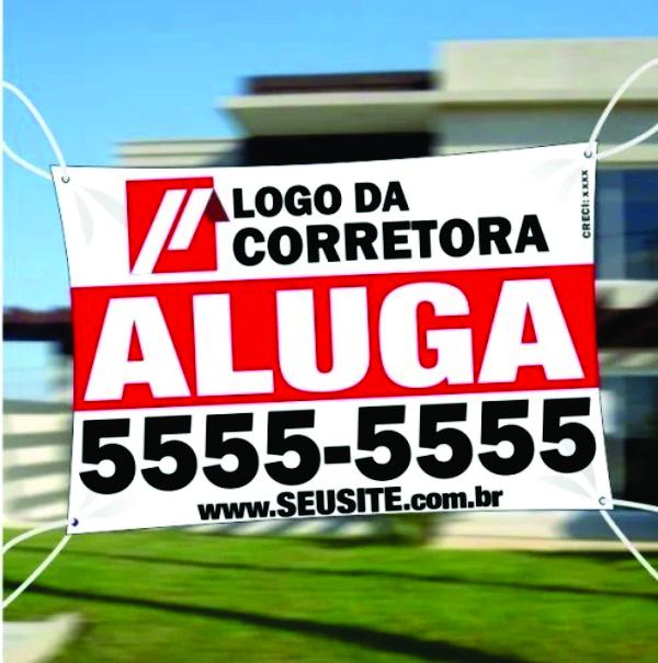 Lona para Imobiliária - Vende/Aluga Colorida