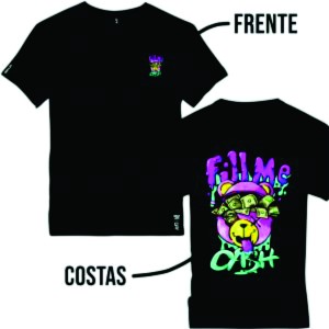 Camisetas ALGODÃO cor PRETA - estampa DTF Algodão P AO GG DTF - sem limite de cor Costurada Pronta para usar 