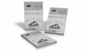 Comandas Sulfite 75g Sulfite 75g 10x15cm 1x0 (impressão em preto e branco só na frente) Sem Verniz Bloco com 100 folhas 