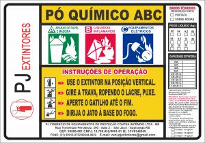 Rótulos para Extintores de Incêndio Vinil Branco Promo 23,5 x 16,5 cm 4x0  Corte Reto 