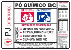 Rótulos para Extintores de Incêndio AB Vinil Branco Promo 35 x 30 cm 4x0  Corte Reto 